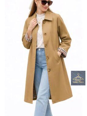 Women's Long Single Breasted Lapel Trench Coat Oversized Windproof Overcoat